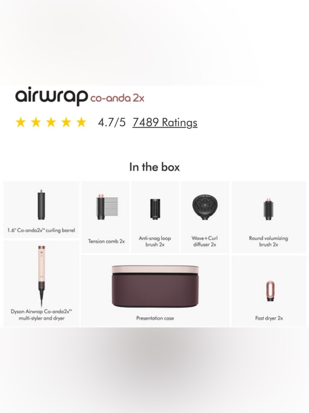 Dyson Airwrap Co-anda2x™ multi-styler and dryer Curly+Coily - Picture 2 of 11